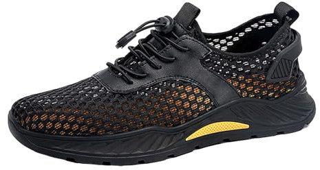 Sportschuhe Wasserschuhe Herren Mesh Schuhe Gummisohle Turnschuhe Strandschuhe Schnell trocknende Aqua-Wasserschuhe Aquasocken, Schwimmschuhe für Pool, Strand, Wandern, Laufen