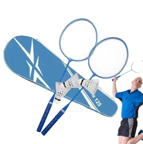 Set da badminton per cortili - Set da badminton portatile con racchette, accessori badminton, set per bambini, famiglia e amici, San Valentino, festa della mamma