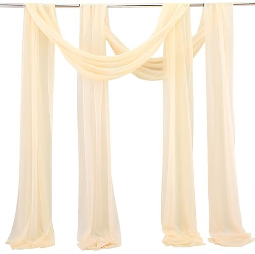 Tessuto drappeggio for arco nuziale, drappo for arco nuziale, runner da tavolo lungo for matrimonio, tessuto chiffon, tenda mantovana, tende da soffitto, arco nuziale, fondale, tenda mantovana for arc