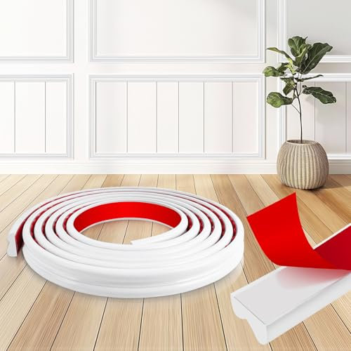 Peel and Stick Wall Molding Trim, 3M x 2.2CM Self-Adhesive Wall Trim, Flexible DIY PVC Panel Moulding for Home Decoration, Chair Rail, Cabinet and Mirror Frame