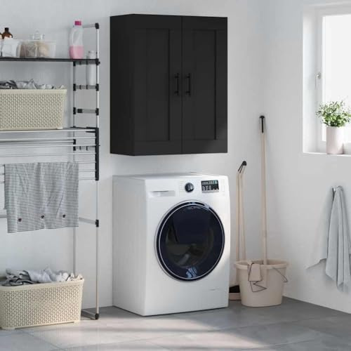 QZZCED Armario de Pared con 3 Compartimentos y Puertas, Mueble de Almacenaje Flotante para Sala, Dormitorio u Oficina, Estructura de Madera Robusta y Tiradores