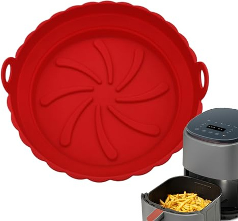Cestello In Silicone Per Friggitrice Ad Aria,Teglia da Forno Rotonda Riutilizzabile - Cestino in Silicone per Friggitrici ad Aria | Per Friggere Servire e