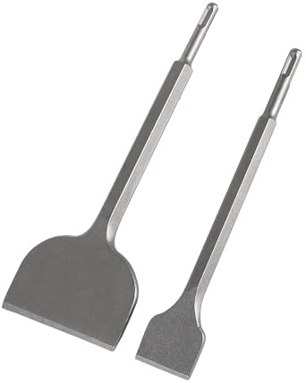 CPROSP 2 Piezas Cincel Plano SDS PLUS, 100 mm + 40 mm