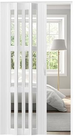 PVC-fälldörrar, dragspelsdörrar Inomhus dragspelsdörrhandtag i akrylpanel, flerfärgad, flera storlekar(White,180x150cm)
