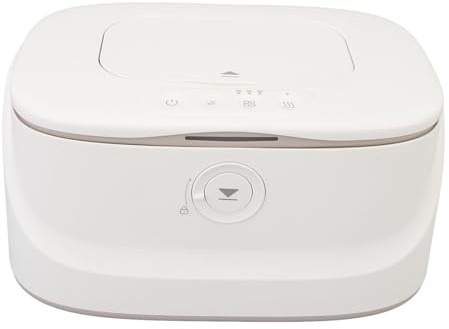 ZASCHMOY USB-uppvärmda Babyservettervärmare med Justerbar Temperatur, Smart Nattlampa och Förseglad Flip-top-design, Lämplig för hem- och bilanvändning.