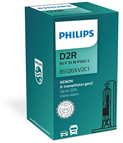 Philips Xenon X-treme Vision gen2 HID Car Headlight Bulb D2R (Single) 85126XV2C1