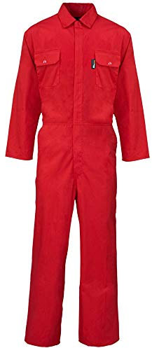 Pro-Work Women's Red Polycotton Workwear Boiler Suit Size 38