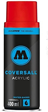 Molotow Coversall Acrylic Water Based Spray Paint Can, 400ml, Colour: Signal Red