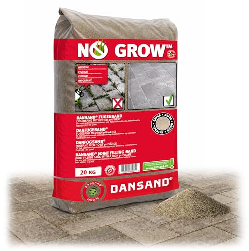Dansand No Grow Kiln Dried Sand for Block Paving 20kg | Patio Joint Gap Filler with Weed Inhibitor | Jointing Silica Sand for Pavers, Driveways & Slabs | Beige