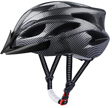 GOXIFACA Unisex Fahrradhelm für Erwachsene Damen Herren, Mit Abnehmbarem Visier und Polsterung, Verstellbarer Radhelm, für Mountainbike und Den Stadtverkehr (für Kopfgröße 58-62cm)