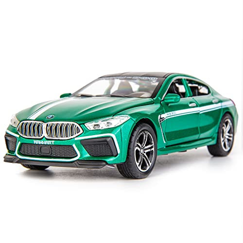 TGRCM-CZ 1/32 M8 Modellauto-Spielzeug, Zinklegierung, Spielzeugauto mit Sound und Licht für Kinder, Jungen, Mädchen, Geschenk (grün)