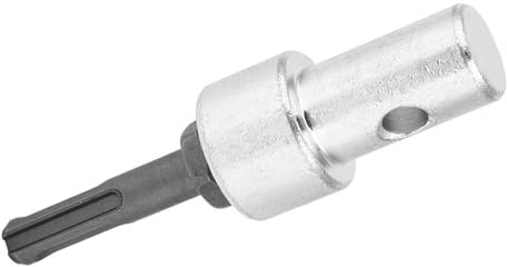 Yctze Earth Auger Drill Bit Adapter for Electric Drills, Round Shank 2-Pit 2-Slot, Suitable for Ice Fishing, 200mm, SDS Plus, Connector Arbor