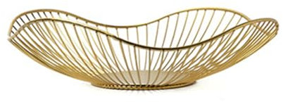 Whltzf Table À Manger Élégante Fruit Affichage Panier Rangement en Métal Bol Rangement pour Œufs Snacks Pain Decoration Home Fournitures Snacks Party Snacks