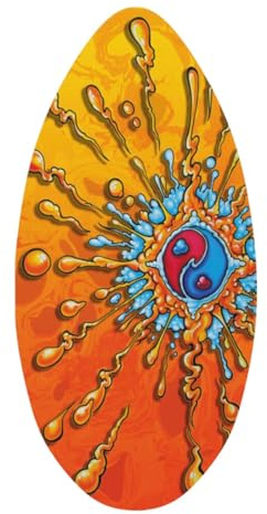 Hellery Skimboard, Tabla de Surf, Tobogán de Playa, Tabla de Surf Antideslizante de, Skimboard de para Todos Los Adolescentes Que Practican Skimboarding Y, Vistoso