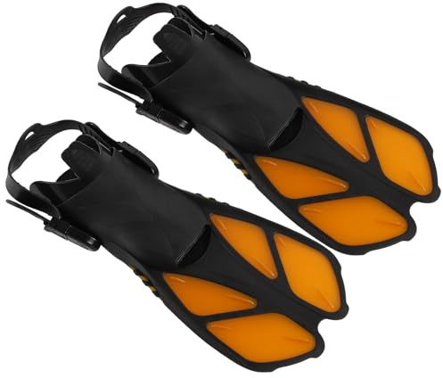 MOTOULAX 2 st justerbara snorkelfenor mjuk TPR öppen klack lång dykning simfötter för simning (XL)
