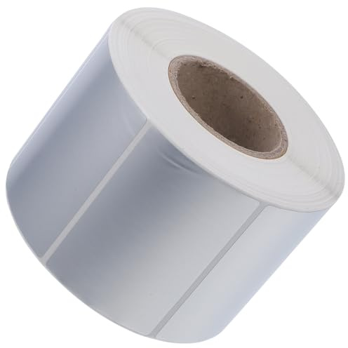 SHERCHPRY Rollo de Etiquetas Adhesivas Impermeables 50x30 Mm Papel Autoadhesivo Mate Plateado para Impresión Etiquetas de Oficina para Impresoras Térmicas y Láser Uso Escolar y Comercial
