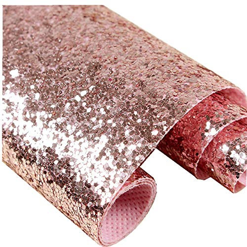 DHHOUSE Rosé Gold Glitzer Tapete, Pailletten Glitzer Selbstklebend tapete