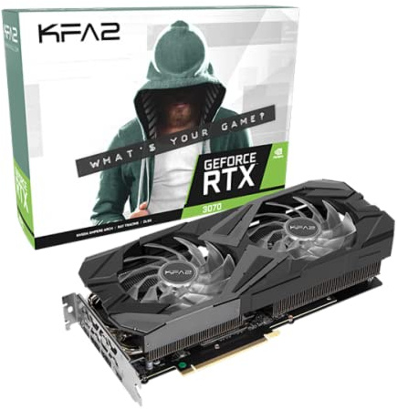 KFA2 GeForce RTX 3070 37NSL6MD2VXK Grafikkort, Grå, 8 gb