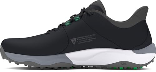 Under Armour Drive Pro Spikeless - Zapatos de Golf para Hombre, (002) Negro/Negro/Gris Titán, 8.5 Wide