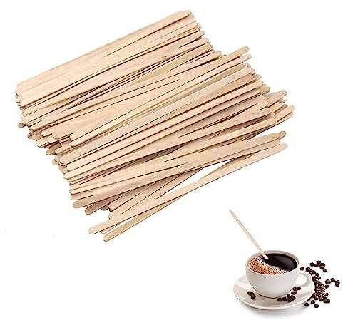 50pcs Eco Friendly Biodegradable Birchwood Coffee Sticks,Coffee Stir Sticks,Wood Coffee Sticks Wooden Tea Stirrers Resin Stirring Sticks Beverage Stir Sticks,Stirrers for Home Or Office Bar Supplies