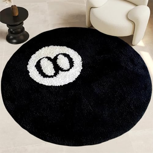 Cecailin 99 x 39 tum svart biljardmatta 8-matta fluffig. Lämplig för vardagsrum, sovrumsinredning. Badmatta rund, tvättbar matta. Strandmatta. Barnmatta.