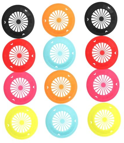 TOPBATHY di Drenaggio in Plastica 12 Pezzi Vassoi Rotondi per Servire Cibo Vassoi per Lavare Frutta Colini per Verdure Cestini di Drenaggio per Cucina