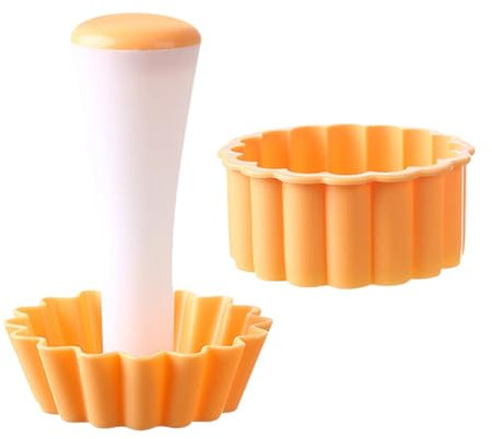 Juego de manipulación de tartaletas de pastelería, moldes de moldes para galletas de flores, herramienta antiadherente, apta para alimentos, reutilizable, extraíble para pasteles y pasteles