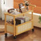 Beistelltisch Aus Bambus Mit Stauraum Für Wohnzimmer & Schlafzimmer, Wohnzimmer Tisch Für Couch, Stabile Konstruktion Mit Leisen Rollen, Vielseitig Einsetzbar Für Couch & Bett(Yellow,50x30x71cm/19x12x