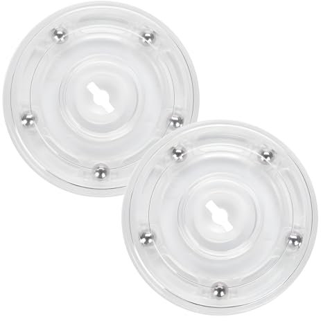 KAIYAYA 2 Pezzi Supporto Girevole di 360 °, 15cm Piattaforma Roteante, Piatto Girevole Base Lazy Susan Giradischi Organizer per Cucina, Spezie, Decorazione da Tavolo, Giradischi Tv, Monitor