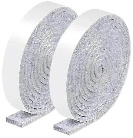 OQKAHIV 2 Rotoli Pattini in Feltro autoadesivi, Rotolo autoadesivo di feltro resistente per hobbistica e protezione, con cuscinetti antiscivolo per pavimenti e mobili in legno,100x2 cm, Grigio chiaro