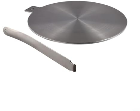 Heat Diffuser Plate, Stainless Steel 13/20/24/28cm Induction Hob Converter Disc for Ceramic Stove Magnetic Cooking Adapter(24cm)