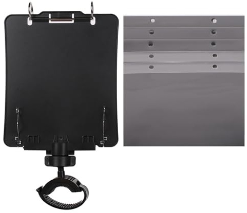Supporto per spartiti per clarinetto con lira e 5 custodie di ricambio e leggio regolabile per clarinetto