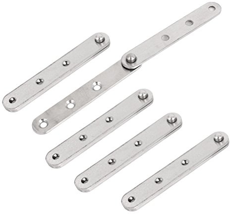 Aexit 100mm Length Clothes Hangers Door Cabinet Window Fitting Part Stainless Steel Hinge Children's Clothes Hangers 5 Pcs