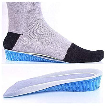 Amandaus plantillas de aumento de altura, 1 par de plantillas de gel unisex con talón de silicona, para aumentar la altura, almohadillas para zapatos, cojín de salud para mujeres y hombres