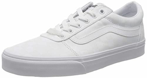Vans Ward Canvas, Damen Low-Top-Trainer, Weiß ((Checkerboard) White/White W51), 41 EU