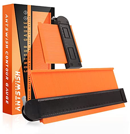 Konturenlehre mit Schloss, 2 Stück, breiter, unregelmäßiger Form, Profil-Duplikator (25.4 cm & 12.7 cm), Ecken, Fliesen und Laminat