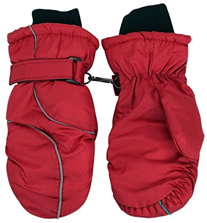 HKSICHENGKEJIUK Kids Ski Mittens Waterproof Snow Gloves Child Winter Thermal Snowboard Mittens Warm Fleece Lined Gloves for Outdoor Skiing Snowboarding Toddler Girls Age 3-8 Years Old