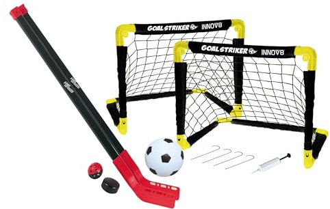 Spiel AG Hockey Set Street und Feldhockey 2 Tore 2 Bälle 2 Hockeyschläger 1 Fußball