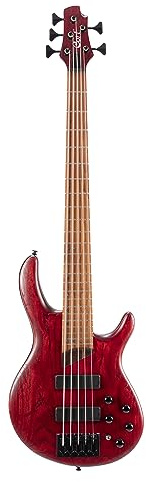 Cort, 5-String Bass Guitar, Right, Open Pore Burgundy Red, Full (B5ELEMENTOPBR)