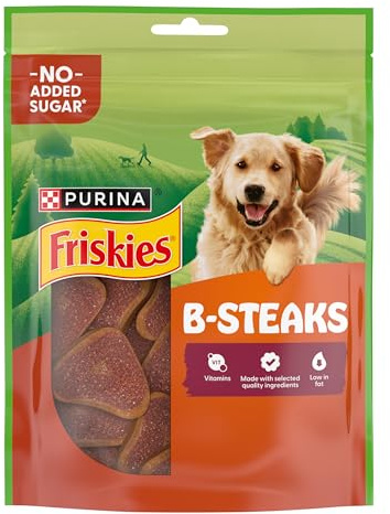 PURINA FRISKIES B-Steak Snack per Cani Adulti a Forma di Bistecca 6 Confezioni da 150g
