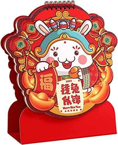 OLOTU Tischkalender Mini-Kalender, dreieckiger Stabiler Struktur-Tischkalender 2023, Flip Standing Desktop-Kalender, Home-Monatskalender Planer