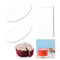 Zimoer 2 Round Acrylic Cake Plates, 21 cm, Transparent, Modern Style, Reusable Cake Boards & Scraper