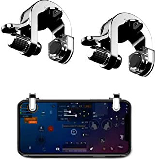 Mobile Game Trigger Controller Mechanical Metal Trigger Metal for iPhone Android Cellphone Gaming TriggerJoystick with Sensitive Shoot Aim Keys for Fornite/Knives Out/Rules of Survival PUBG 1 Pair