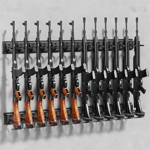 JBBTOOL Vapenställ väggfäste, justerbart pistolställ för vägg, kraftigt stål inomhus pistolställ håller upp till 72 kg, pistolväggmontering display med mjuk stoppning