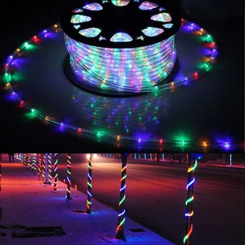 Ansobea LED-ljusslang utomhus, 50 m, 1200 lysdioder, vattentät LED-slang med ljusslinga, färgglad med timer och 8 lägen, för utomhus och inomhus, fest, bröllop, juldekoration