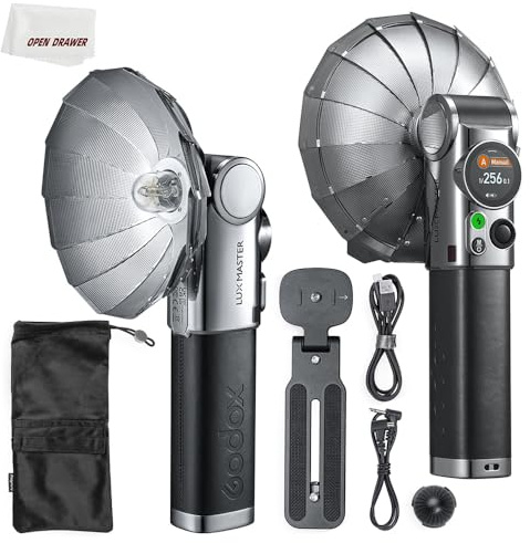 GODOX Lux Master Retro Flash, Touch Screen TTL HSS Flash, 2.4G Wireless Compatible Godox X3 X2 XPROII Trigger, CCT 6000K±300K, S1/S2 Optical Control for Canon, Nikon, Sony, Olympus, Hasselblad Camera
