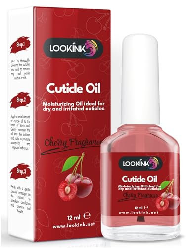 Olio Cuticole Unghie Professionale 12 ml, Fragranza Ciliegia, Idratante e Nutriente per Cuticole di Mani e Piedi