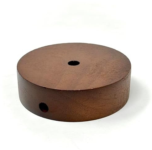 ORION LIGHTSTYLE Baldachin Abdeckung (Ø 100 mm), Höhe 30 mm, Deckenbaldachin für Hängeleuchte, Holz dunkel