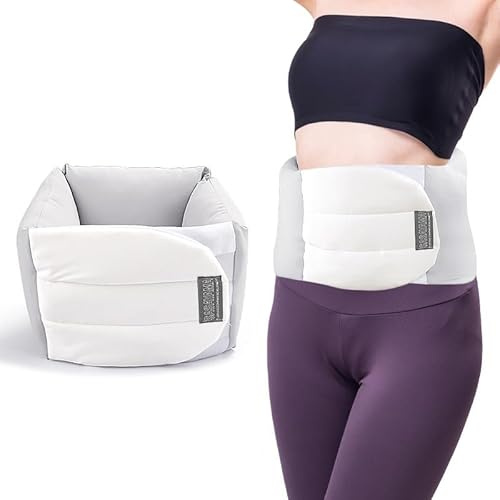 seaNpem Almohada de apoyo lumbar para dormir, alivio del dolor del nervio ciático de la espalda baja, almohada de madera de algodón de seda suave para cama, cojín lumbar ajustable para personas que