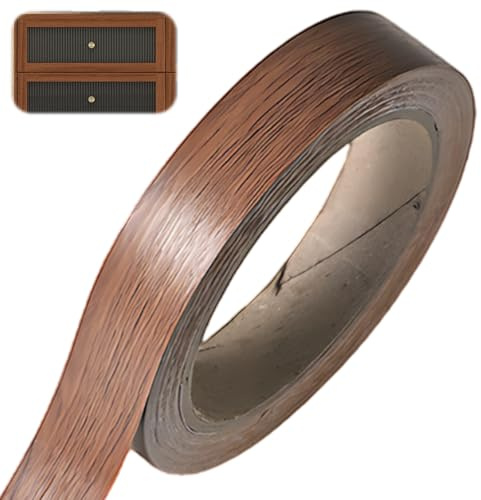 Crrynuo Edge Tape Self-Adhesive 18 mm x 10 m, Wood Furniture Edge Tape, Secure Hold Without Ironing, Veneer for Shelves, DIY Decorative Furniture Table Shelf Counter Wall Oak Furniture Stickers
